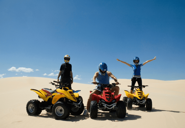 3 Sand buggies with 3 people