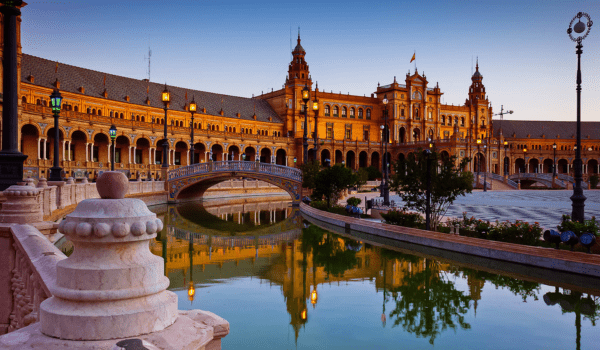 Square of Spain at Night