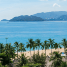 View from the beach to an island in Nga Trang