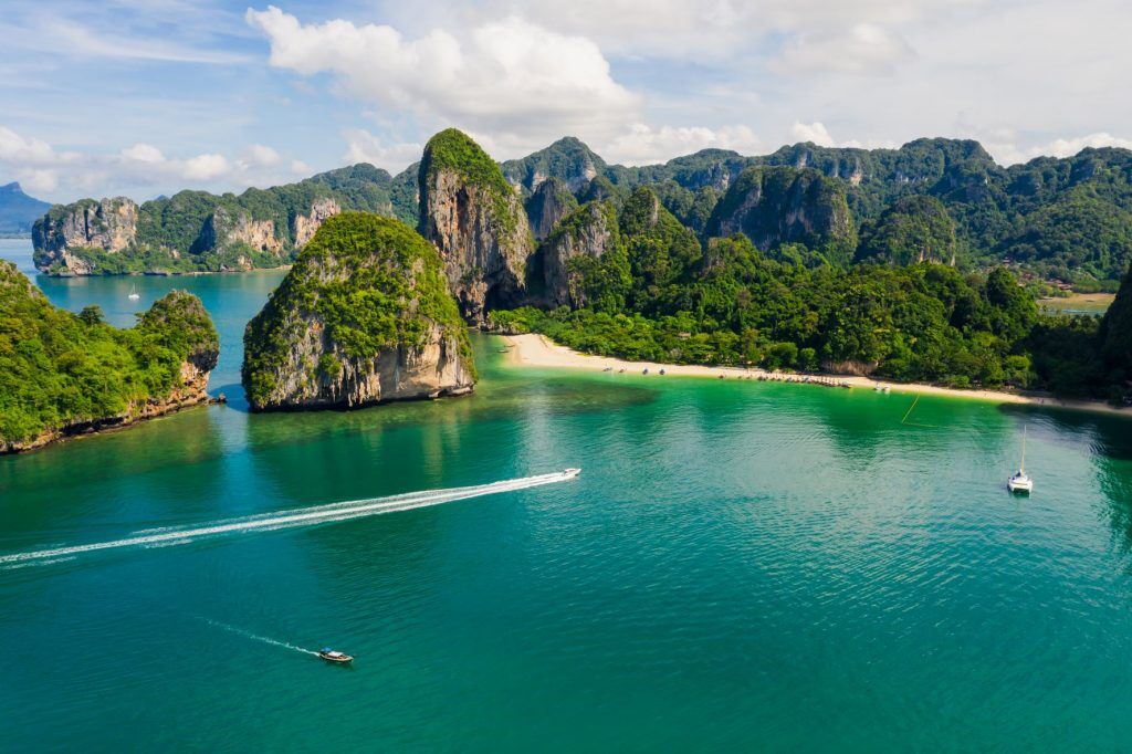 Thailand beach ariel view