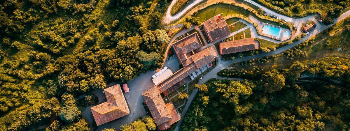 A view of the roof at Karma Borgo di Colleoli