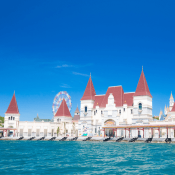 Vinpearl Land castle view from the sea