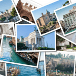 Italian Landmarks in a collage