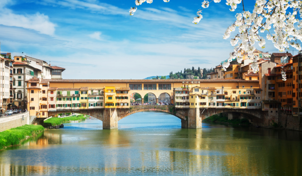 Ponte Vecchio bridge on a sunny day