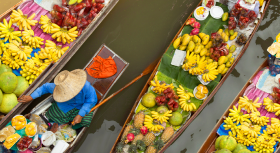 Floating market Bangkok Thailand